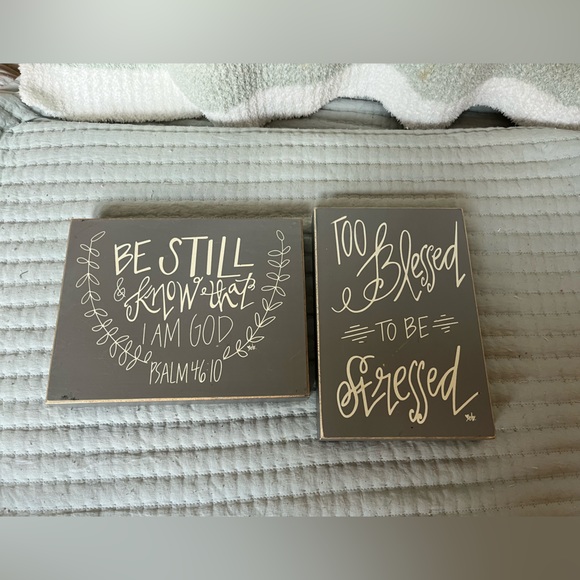 😍 Hobby Lobby Home Decor Wall Decor Grey White Inspirational GUC 😍 2/$12 😍 - Picture 4 of 4